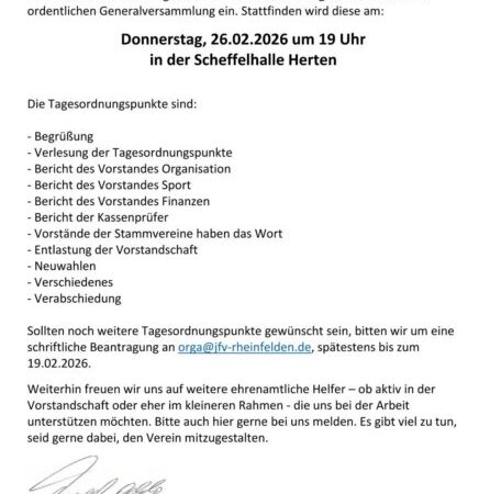 Einladung zu Generalversammlung
